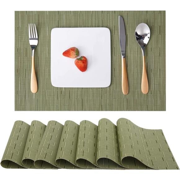 Place Mats, Table Mats Set of 8 Indoor Placemats Washable Non-Slip - Picture 1 of 7